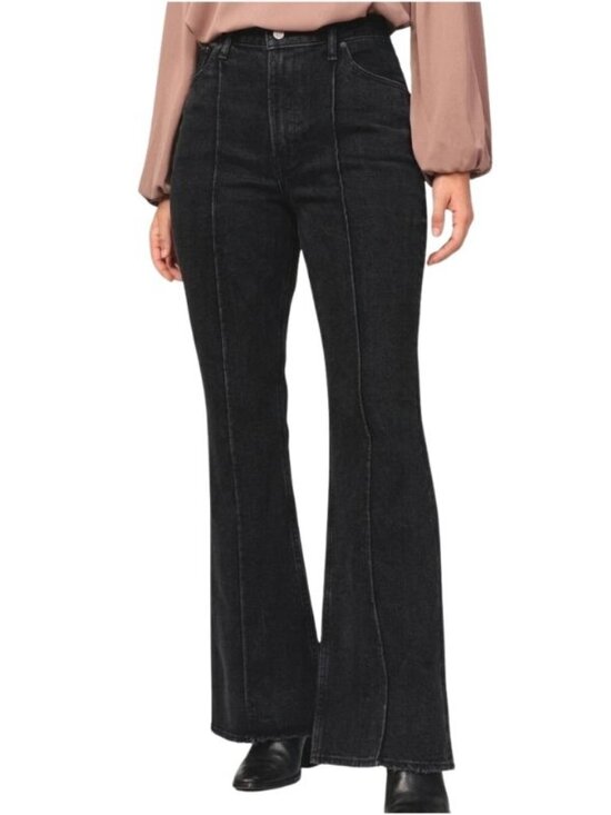 Abercrombie & Fitch Denim - Abercrombie & Fitch Curve Love High Rise Vintage Flare Jean Black Size 29 Short